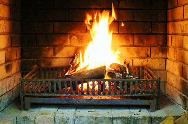 open-log-fire